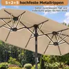 Parasol double COSTWAY 300 x 150 cm, parasol pliable, Voir les images du produit 5
