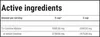 A table showing active ingredients and their amounts per serving. Produktbild-Vorschau