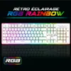Gaming Tastatur Maus Set Kabellos Weiß Wiederaufladbar RGB Produktbild-Vorschau 3