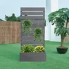 Truhlík na květináče se zástěnou 'Heerde' WPC 150 x 72 x 38 Náhled obrázku produktu 1