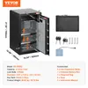 A VEVOR safe is shown with dimensions and accessories laid out. Anteprima dell’immagine prodotto