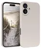 A smartphone with a beach scene wallpaper and a gray case. Produktbild-Vorschau