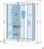 Dusche Duschkabine D60-73T3R-EC Duschtempel Sauna 80x120 cm Produktbild-Vorschau 4