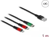 DeLOCK USB Ladekabel 3 in 1 Typ-A zu 2 x Lightning™ / USB Produktbild-Vorschau 3