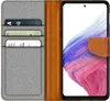 A flip case wallet for a Samsung Galaxy A53 5G phone is shown open, revealing card slots and the phone screen. Náhľad obrázku produktu
