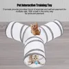 Skladací trojcestný tunel pre mačky, hračka do interiéru aj Náhľad obrázku produktu 10