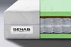 A cross-section of a mattress showing its internal layers and a label with the brand name. Náhľad obrázku produktu
