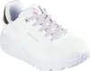 A white Skechers sneaker with rose gold accents. Produktbild-Vorschau