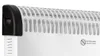 A close-up view of the top and side of a white electric heater with a black handle. Anteprima dell’immagine prodotto
