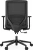 The back view of a black office chair on a white background. Produktbild-Vorschau