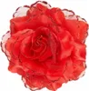 Rote Haarspange Glitzer Rose als Kostüm Accessoires für Produktbild-Vorschau 1