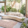 sweeek - Organisches 5-Sitzer-Sofa mit Bouclé-Bezug - Creme Produktbild-Vorschau 5