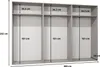 Breiter Kleiderschrank 300 cm ELIRA 1 - Kaschmir / goldene Produktbild-Vorschau 3