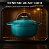 Emaille Bräter 24cm/4L Blaugrün Gusseisen Schmortopf mit Produktbild-Vorschau 5