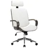 vidaXL Chaise de bureau pivotante avec appui-tête Blanc Voir les images du produit 5