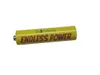 A single yellow AA battery with text and a logo on a white background. Produktbild-Vorschau