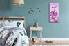 Wandbild Leinwand Bilder mit Uhr 30x60 Malerei Blumen Natur Produktbild-Vorschau 4
