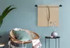 MuchoWow® Wandteppich Wandbehang Gold bemalte Feder auf Produktbild-Vorschau 5