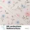 Bettwäsche 240x220 cm. 3 teilig set, geblümt,100% Produktbild-Vorschau 6