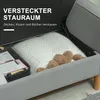 HOMCOM Sofa 2 Sitzer klein Couch mit Armlehne, Stauraum für Produktbild-Vorschau 4