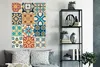 MuchoWow® Poster Blumen - Vintage - Muster - Blau - Orange Produktbild-Vorschau 4