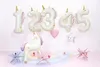 Ballon en aluminium licorne avec le chiffre 5 - 93 cm - Voir les images du produit 3