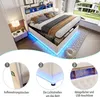 MODFU Lit Coffre Double 180x200 cm - Lit Capitonné en Tissu Voir les images du produit 6