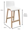 65 cm TANNA Barhocker aus Eiche Produktbild-Vorschau 3