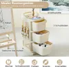COSTWAY Szafka wnękowa na kółkach, półka wnękowa 30 cm, Podgląd zdjęcia produktu 4