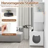 COSTWAY Kattenkast met boekenkast, kattenbakmeubel voor Productafbeelding-voorbeeld 7