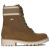 A single brown lace-up boot is shown against a white background. Produktbild-Vorschau