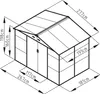 G21 Domek ogrodowy G21 GAH 529 - 277 x 191 cm, brązowy Podgląd zdjęcia produktu 5