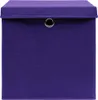 vidaXL Úložné boxy s víkem 4 ks 28x28x28 cm Fialová Náhled obrázku produktu 2