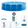 Piscina con telaio rotonda - 457 x 122 cm - 8 pezzi  S616 Anteprima dell’immagine prodotto 1