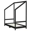 detská postieľka vidaXL Black 70x140 cm z masívneho Náhľad obrázku produktu 1