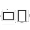 Technical drawings of a mirror with dimensions indicated. Náhled obrázku produktu