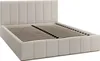 A bed frame with a slatted base, shown from a diagonal angle against a white background. Produktbild-Vorschau