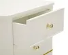 Mauro Ferretti Nachtschrank Camille Weiß Gold 40x30x71 cm Produktbild-Vorschau 5