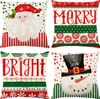 4x Weihnachten Deko Kissenbezüge 45x45 cm, Rot Weiches Produktbild-Vorschau 1