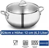 Korkmaz Tombik A1800 9-teilige Kochtopfset Silber Náhled obrázku produktu