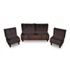 vidaXL Ensemble de coffres-sièges 3 pcs. Marron Voir les images du produit 3