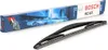 A Bosch rear windshield wiper and its packaging are displayed against a white background. Produktbild-Vorschau