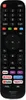 A black remote control with various buttons and app icons. Voir les images du produit