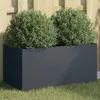 vidaXL Kvetináč antracit 62x30x29 cm oceľ Náhľad obrázku produktu 2
