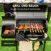 Outsunny Holzkohlegrill aus Stahl BBQ Smoker mit Deckel Produktbild-Vorschau 4