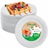 Bílé papírové talíře 15 cm – 100 ks jednorázové talíře Náhled obrázku produktu 2