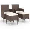 vidaXL Set di 4 sedie e sgabelli da giardino in rattan Anteprima dell’immagine prodotto 1
