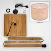 Varoni Boho-Style Stehlampe aus Holz/Wienergeflecht in Produktbild-Vorschau 5