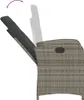 Gartensessel mit Kissen 2 Stk. Verstellbar Grau Poly Rattan Produktbild-Vorschau 9