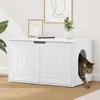 vidaXL Katzenhaus Weiß 85 x 55 x 50,5 cm Holzwerkstoff Produktbild-Vorschau 2